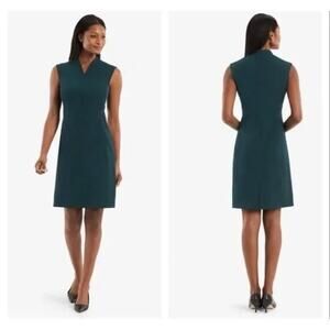 MM LaFleur Aditi Dress Corporate Professional Sheath Green Minimalist Women 12